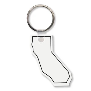 Sof-touch (tm) - Key Tag - California - Spot Color. Flexible; 17 Colors; Screen Print
