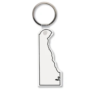 Sof-touch (tm) - Key Tag - Delaware - Spot Color. Flexible; 17 Colors; Spot Color Screen Print