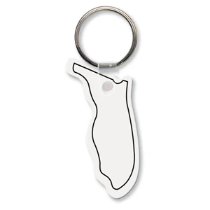 Sof-touch (tm) - Key Tag - Florida - Spot Color. Flexible; 17 Colors; Spot Color Screen Print