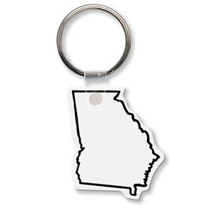 Sof-touch (tm) - Key Tag - Georgia - Spot Color. Flexible; 17 Colors; Spot Color Screen Print