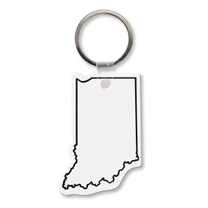 Sof-touch (tm) - Key Tag - Indiana - Spot Color. Flexible; 17 Colors; Spot Color Screen Print