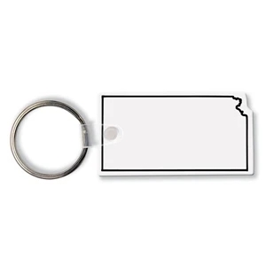 Sof-touch (tm) - Key Tag - Kansas - Spot Color. Flexible; 17 Product Colors; Spot Color Screen Print
