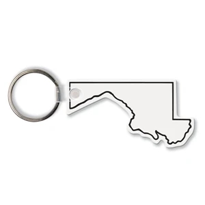 Sof-touch (tm) - Key Tag - Maryland - Spot Color. Flexible; 17 Colors; Screen Print