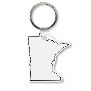 Sof-touch (tm) - Key Tag - Minnesota - Spot Color. Flexible; 17 Colors; Spot Color Screen Print
