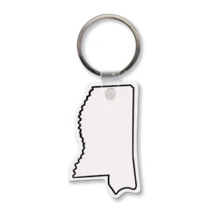 Sof-touch (tm) - Key Tag - Mississippi - Spot Color. Flexible; 17 Colors; Spot Color Screen Print