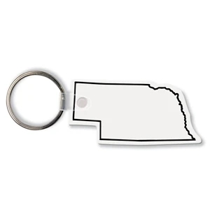 Sof-touch (tm) - Key Tag - Nebraska - Spot Color. Flexible; 17 Colors; Screen Print