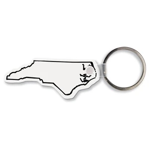 Sof-touch (tm) - Key Tag - North Carolina - Spot Color. Flexible; 17 Colors; Screen Print