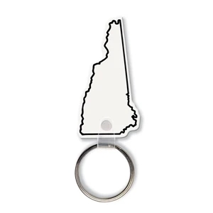 Sof-touch (tm) - Key Tag - New Hampshire - Spot Color. Flexible; 17 Colors; Screen Print