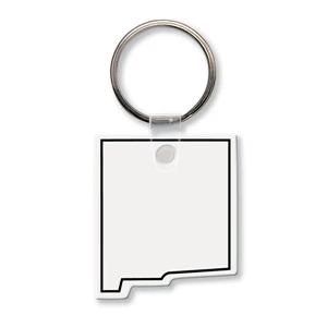 Sof-touch (tm) - Key Tag - New Mexico - Spot Color. Flexible; 17 Colors; Spot Color Screen Print
