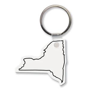 Sof-touch (tm) - Key Tag - New York - Spot Color. Flexible; 17 Colors; Screen Print; Made In Usa