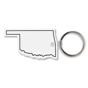 Sof-touch (tm) - Key Tag - Oklahoma - Spot Color. Flexible; 17 Colors; Spot Color Screen Print