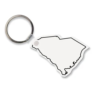 Sof-touch (tm) - Key Tag - South Carolina - Spot Color. Flexible; 17 Colors; Spot Color Screen Print