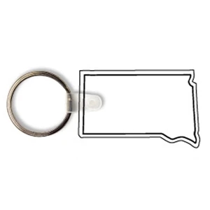 Sof-touch (tm) - Key Tag - South Dakota - Spot Color. Flexible; 17 Colors; Spot Color Screen Print