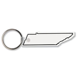 Sof-touch (tm) - Key Tag - Tennessee - Spot Color. Flexible; 17 Colors; Spot Color Screen Print