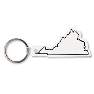 Sof-touch (tm) - Key Tag - Virginia - Spot Color. Flexible; 17 Colors; Spot Color Screen Print