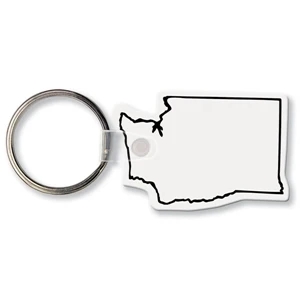 Sof-touch (tm) - Key Tag - Washington - Spot Color. Flexible; 17 Colors; Spot Color Screen Print