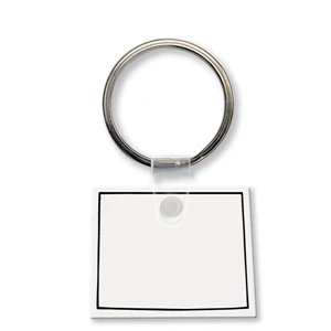Sof-touch (tm) - Key Tag - Wyoming - Spot Color. Flexible; 17 Colors; Spot Color Screen Print