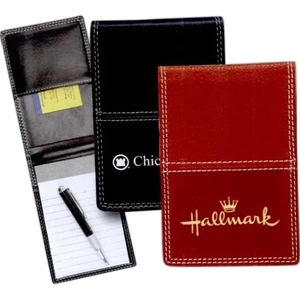 Milano - Textured Premium Vinyl, Contrasting Stitched Construction,flip-top Opening Jotter