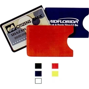 Premium French Calf Film Vinyl Front And Matte Clear Pocket Backing Atm Card Holder