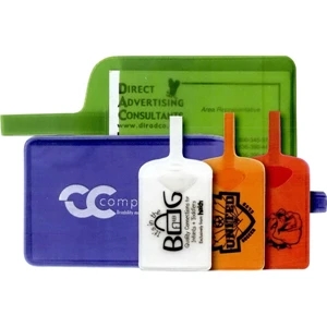 Jelly Luggage Tag With Translucent Material Allows Visibility Of Business Card
