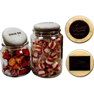 Solid Maple Lid With Square Leather Inset - Solid Maple Or Stone Apothecary Jar Lids