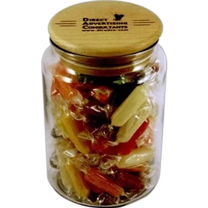 26 Oz - Apothecary Jars With Solid Maple Lids Are Great Employee Or Customer Gifts