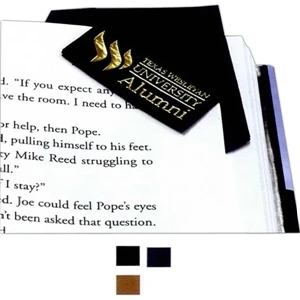 Cut For Page Through Design, Edge/corner Leather Bookmark Slips Over Corner Of Page