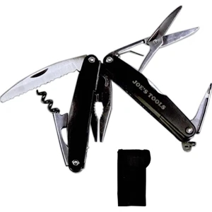 Multi-purpose Tool Made From Heavy Gauge Black Coated Steel That Lasers In Silver