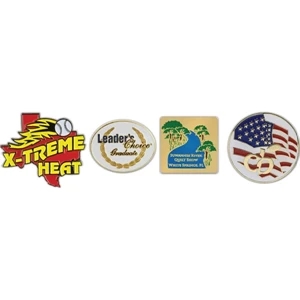 1 1/4" - Die Struck Soft Enamel Metal Lapel Pin With Military Clutch Back