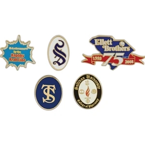 K-loisonne (tm) - 1 1/4" - Custom Shape Premium Stoned Enamel Brass Pins
