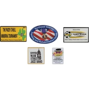 1 1/4" - Custom Shaped Value Priced Silk Screened Lapel Pin With Stainless Steel Finding