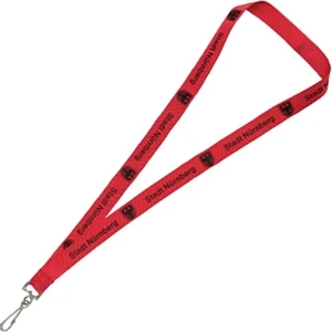 1/2" - Silk Screened Nylon Lanyard With A Choice Of 3 Standard Attachments