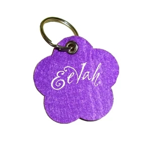 2-1/2" - Key Tag With Metal Grommet And Split Ring With Luggage Tag Cord Option