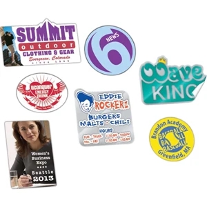 5 Or Less Square Inches - One Color - White - Die Cut Custom Shape Vinyl Decal With Permanent Adhesive On Back