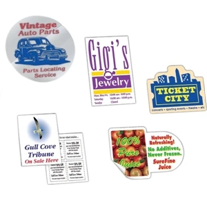 5 Or Less Square Inches - One Color - Static Back - Static Cling Clear Vinyl Custom Shape Decal