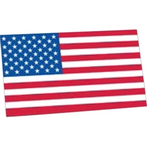 1 7/16" X 2 1/2" - Premium Custom Shape Flag Decal With Removable Adhesive