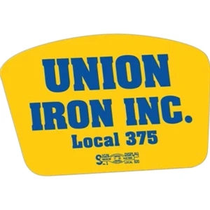 White, Yellow, Clear Vinyl - Economy 1 Color - 2" X 3" - Hard Hat And Helmet Stock Shape Decal