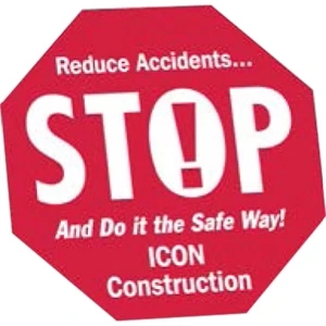 White, Yellow, Clear Vinyl - Economy 1 Color - 1 3/4" X 1 3/4" - Hard Hat And Helmet Stock Shape Decal