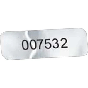 Idento (r) - Brushed Chrome - 1/2" X 1 1/2" Identification Decal With Permanent Adhesive