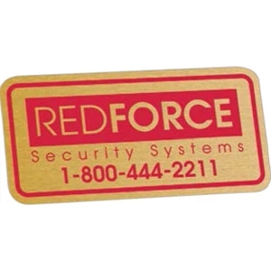 Idento (r) - Chrome Vinyl - 1 3/8" X 2 3/4" - Identification Decal With Permanent Adhesive