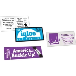 Zip-strip (r) - Ultra Removable Adhesive Vinyl Bumper Sticker. 3 3/4" X 7 1/2"