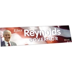 Zip-strip (r) - Digital Full Color - Full Color Vinyl Bumper Sticker With Ultra Removable Adhesive, 3" X 11 1/2"