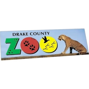 Zip-strip (r) - Digital Full Color - Full Color Vinyl Bumper Sticker With Ultra Removable Adhesive, 3 3/4" X 11 1/2"