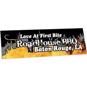Zip-strip (r) - Offset Full Color - Full Color Vinyl Bumper Sticker With Ultra Removable Adhesive, 3" X 9"