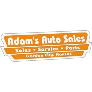 Car-cals (r) - White Reflective Stock Shape Polyester Permanent Adhesive Decal. 1 3/4" X 5 3/4"