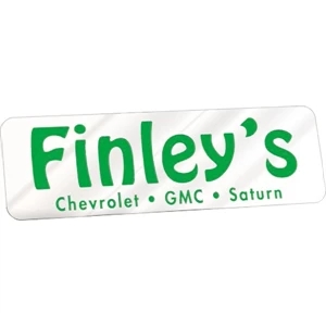 Car-cals (r) - 1 7/8" X 5 7/8" - White Reflective Stock Shape Polyester Permanent Adhesive Decal