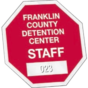 Numbered - Clear Static Cling - Static Cling Inside Window Parking Permit Decal. 2 3/4" X 2 3/4"