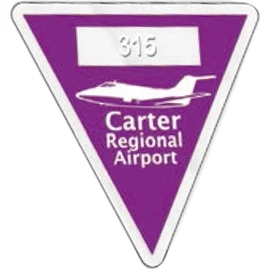 Numbered - Clear Static Cling - Static Cling Inside Window Parking Permit Decal. 2 3/4" X 2 3/4"