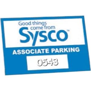 Numbered - Clear Static Cling - Static Cling Inside Window Parking Permit Decal. 2" X 3"