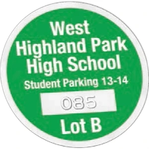 Numbered - Clear Static Cling - Static Cling Inside Window Parking Permit Decal. 2 1/2" Diameter